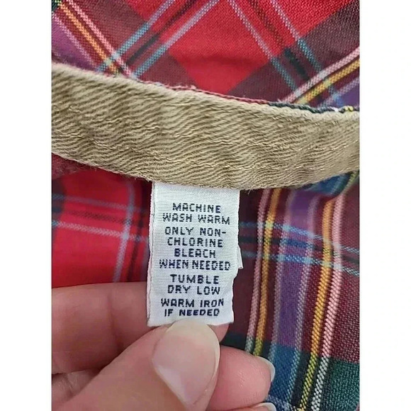 Ralph Lauren Red Plaid Button Down Shirt Men's XL 100% Cotton - Picture 6 of 7